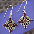 Sterling Silver Multistone Imperial Earrings (India)