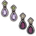 Sterling Silver Classico Tipped Tear Drop Earrings (India)
