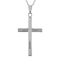 Sterling Silver Engraved Cross Necklace