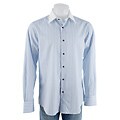 Joseph's Cloak Men's White Collar Thin Stripe Sportshirt