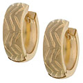 14k Yellow Gold Huggie Style Hoop Earrings