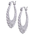 14k White Gold Shrimp Hoop Earrings