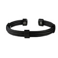 Sabona Trio Cable Black and Black Magnetic Bracelet
