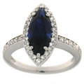 Maddy Emerson 'True Blue' Synthetic Sapphire Ring