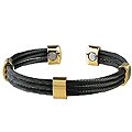 Sabona Trio Cable Black and Gold Magnetic Bracelet