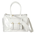 Sydney Love White Patent Getaway Bag