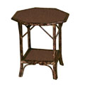 Octagonal Rattan Accent Table