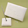Sparkling Entwined Guest Book and Pen