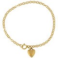10k Gold 5-inch Infant Bracelet with Polished Heart