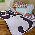 Century Print Microsuede Down Throw