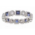 Tacori Platinum 3/5ct TDW Diamond & Sapphire Wedding Ring