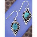 Sterling Silver Infinity Turquoise Earrings (India)
