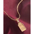 1-gram Gold Ingot Pendant Necklace