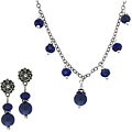 Charming Life Blue Lapis Earring and Necklace Set