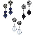 Charming Life Bali Post Urban Tones Gemstone Earrings (Case of 3)