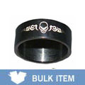 Stainless Steel Skull and Flame Design Band (Case of 2)