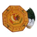 Sunshine Rooster Hand-painted Serving Platter