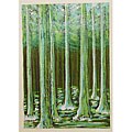 Brazilian Harvests 'Eucalyptus' Original Batik Painting (Brazil)