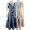 Max & Cleo Faux Wrap Self Belt Dress