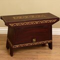 Handmade Ashanti Love Bench with Storage Drawer (Ghana)