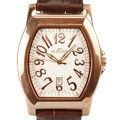 August Steiner Men's 'The Tank' Rose Gold Watch