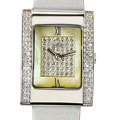 August Steiner Women's 'Bling' Mustard Dial Watch