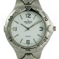Helbros Men's White Dial Stainless Steel Watch