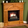 Turin Golden Oak Gel Fuel Corner Fireplace