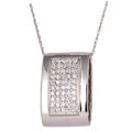 14k White Gold Diamond Pendant Necklace
