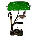 Tiffany Style Green Butterfly Banker