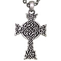 Pewter Eternity Cross Necklace