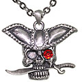 Pewter Pirate Skull Necklace