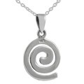 Sterling Silver Polished Swirl Necklace