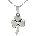 Sterling Silver Celtic Shamrock Pendant Necklace
