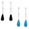 Sterling Silver Cubic Zirconia Drop Earrings