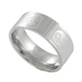 Stainless Steel Yin Yang High Polished Flat Band