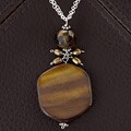 Brown Shell & Glass Bead Necklace (USA)