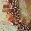 Carnelian & Keshi Pearl Necklace (USA)