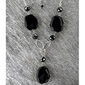 Black Obsidian & Hematite Linked Necklace (USA)