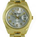 Helbros Men's Silver Dial Goldtone Bracelet Watch
