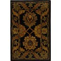 Hand-tufted Heritage Mahal Black Rug (2' x 3')