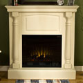 Grenoble Antique White Electric Fireplace