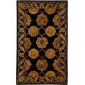 Hand-tufted Heritage Mahal Black Rug (3' x 5')