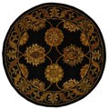 Hand-tufted Heritage Mahal Black Rug (3'6 Round)