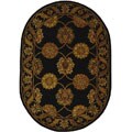 Heritage Mahal Black Rug (4'6 x 6'6 Oval)