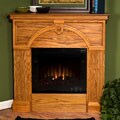 Turin Golden Oak Electric Corner Fireplace