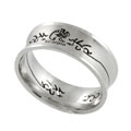 Stainless Steel Scorpio Band with Tribal Accents