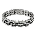 Stainless Steel Rubber Link Chain-style Bracelet