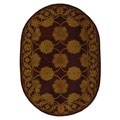 Heritage Mahal Red Rug (4'6 x 6'6 Oval)