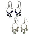 Sodalite/Rose Quartz Hoop Earrings (Israel)